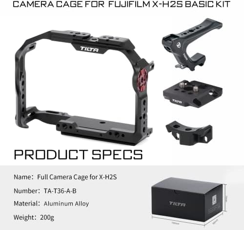 כלוב מצלמה של טילטה עבור ערכת בסיסית Fujifilm X-H2S-שחור | TA-T36-A-B